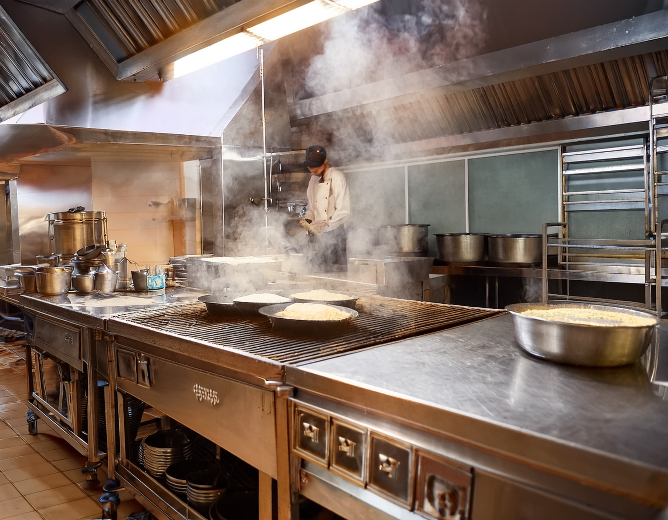 Inside the kitchen