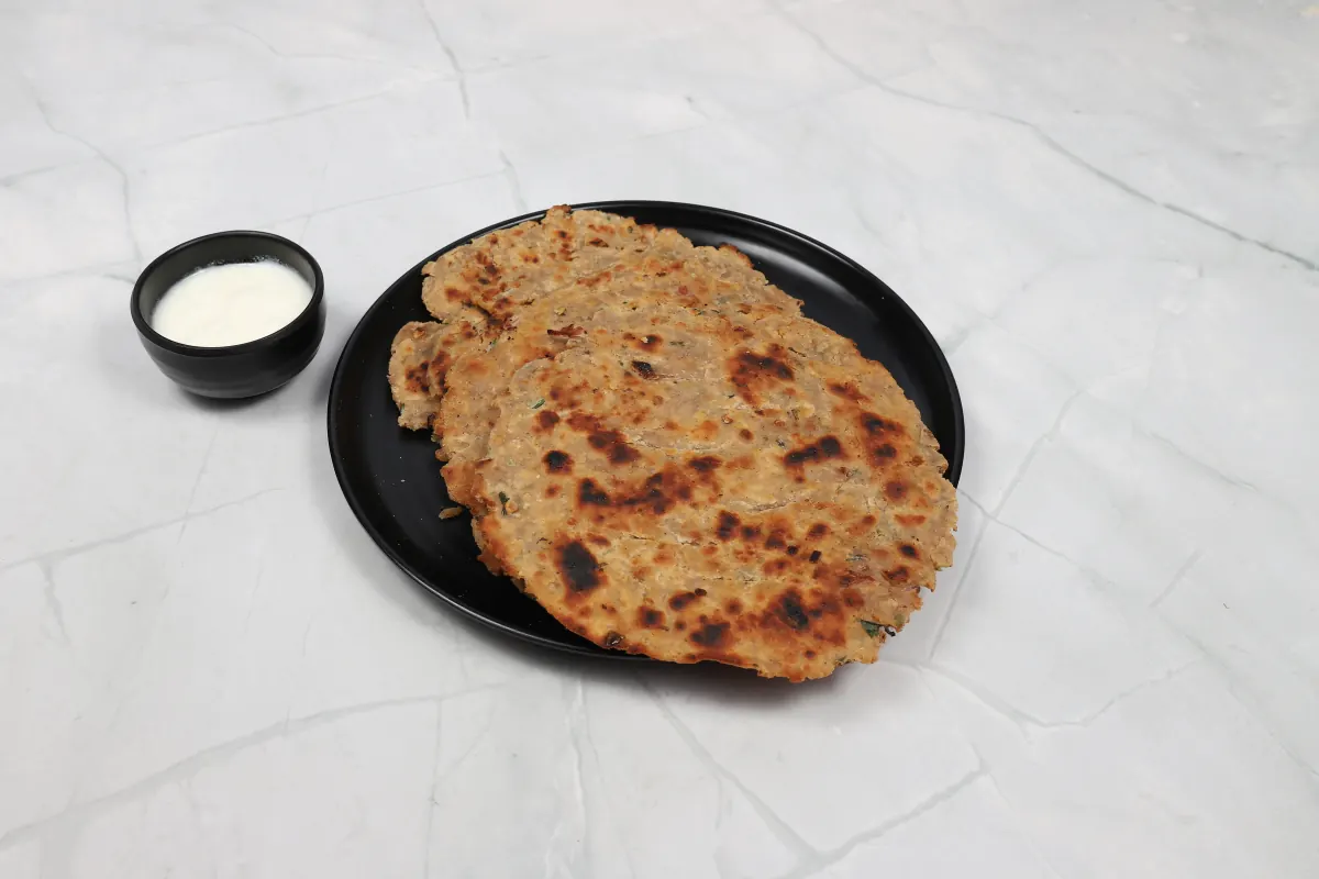 Koki paratha with curd